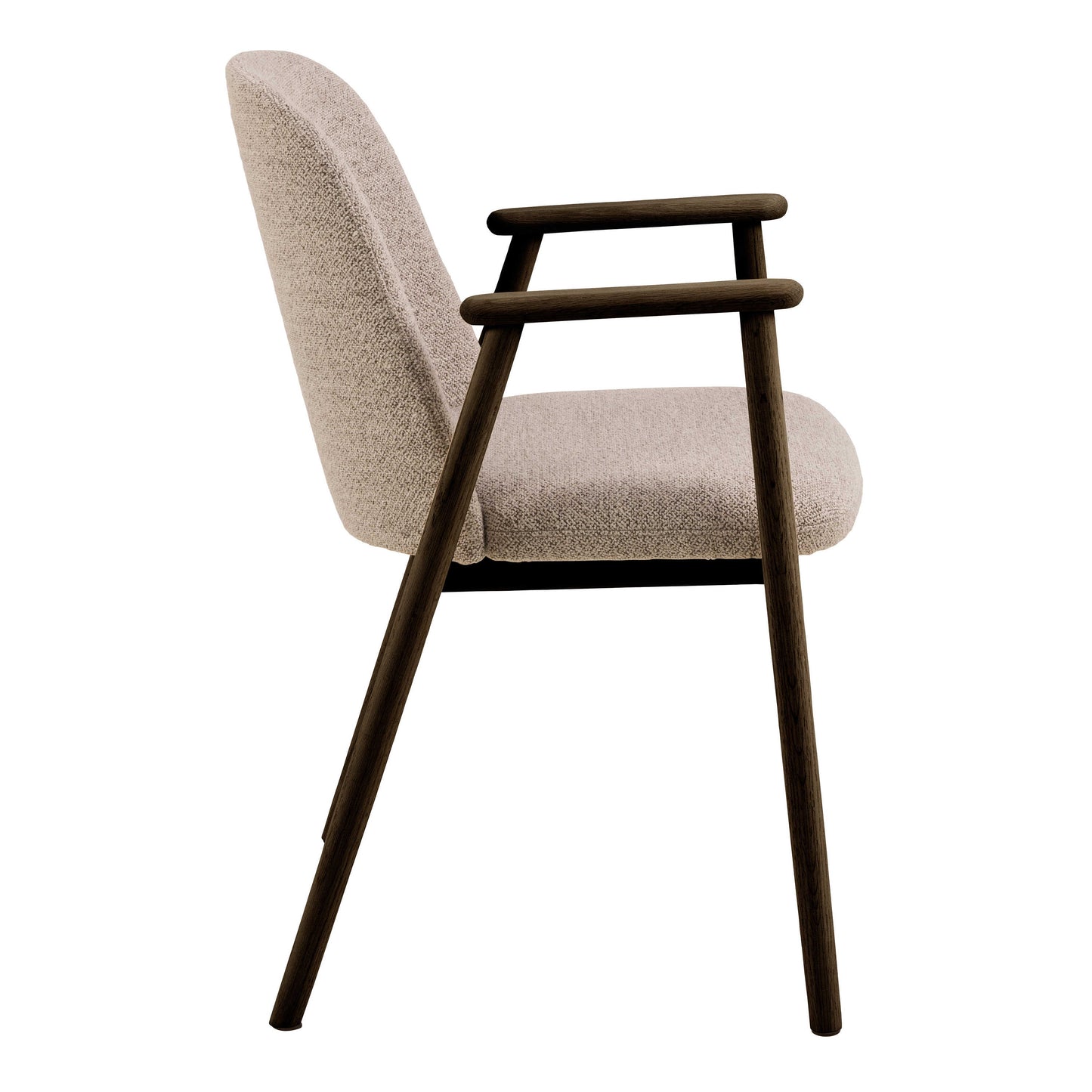 Set of 2 Kampala Beige Monza Upholstered Dining Chairs With Armrest