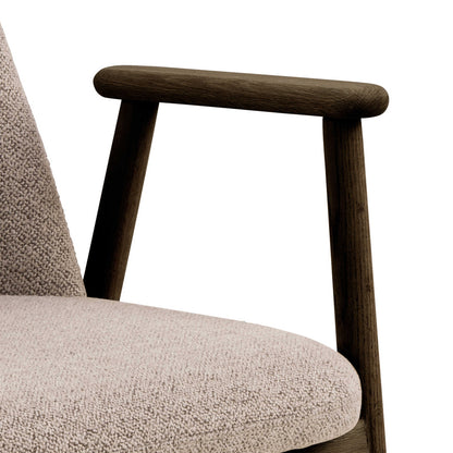 Set of 2 Kampala Beige Monza Upholstered Dining Chairs With Armrest