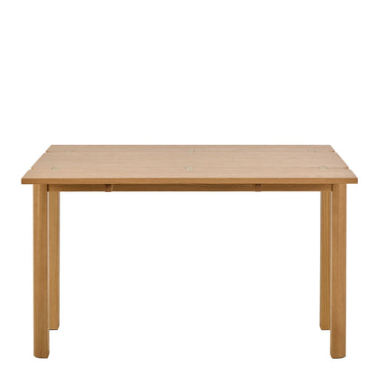 Dresden Oak Veneer Extendable Dining Table with Hidden Leaves