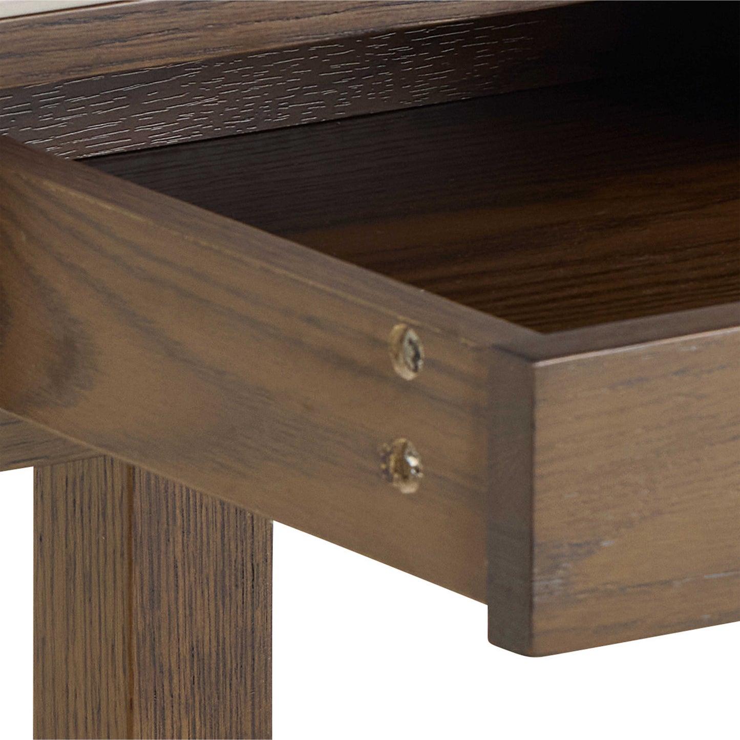 Cork Warm Wood Square Side Table with Black Frame