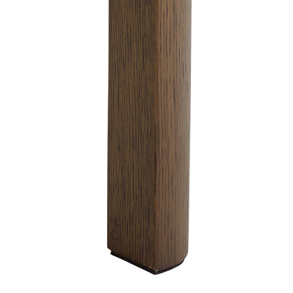 Cork Warm Wood Square Side Table with Black Frame