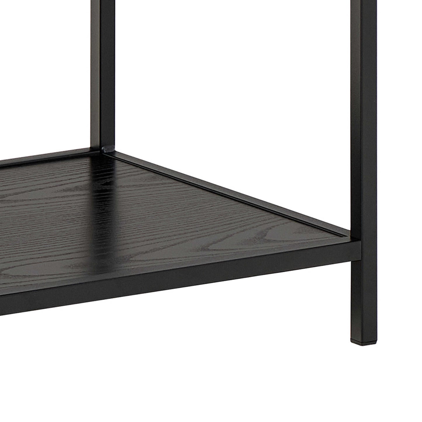 Paris Wide Black Metal Bookcase 4 Shelves