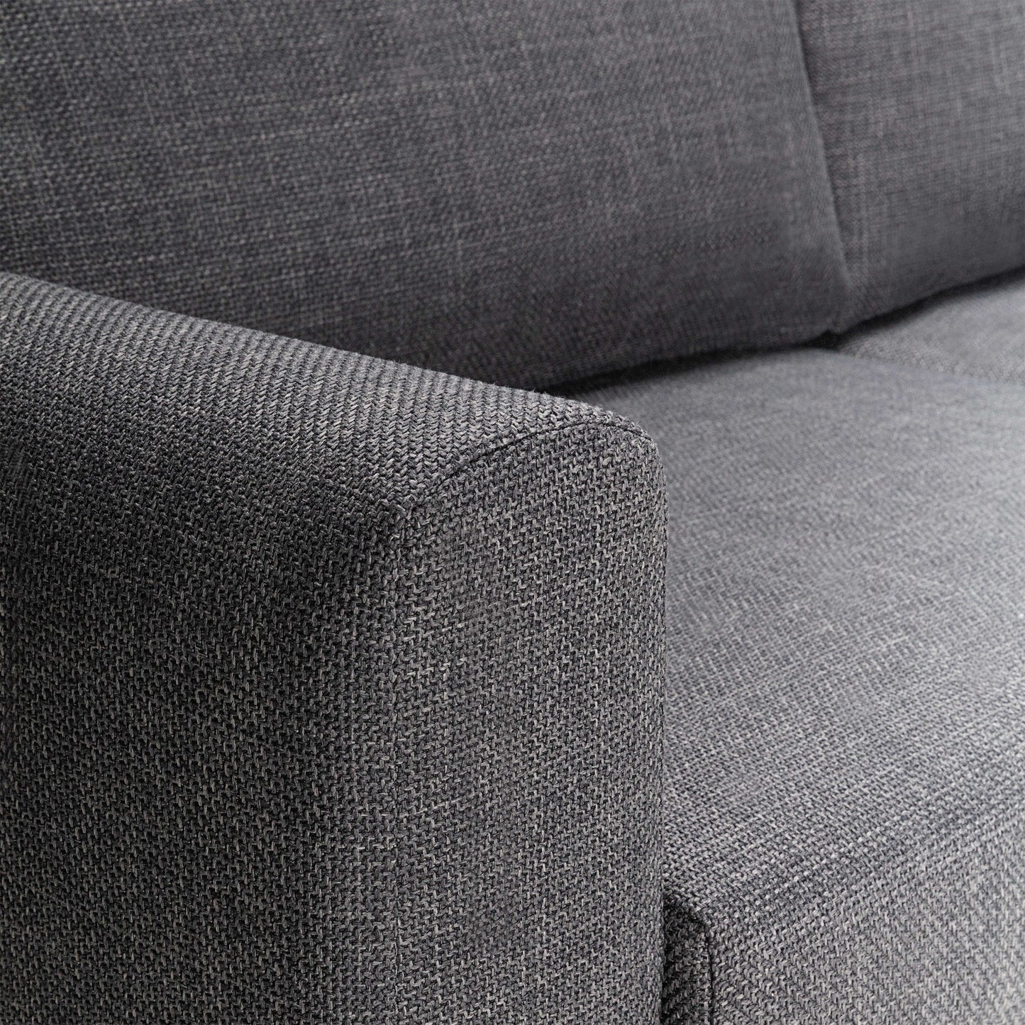 San Sebastian 3 Seater Sofa Upholstered Dark Grey Fabric