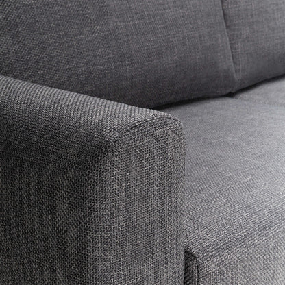 San Sebastian 3 Seater Sofa Upholstered Dark Grey Fabric