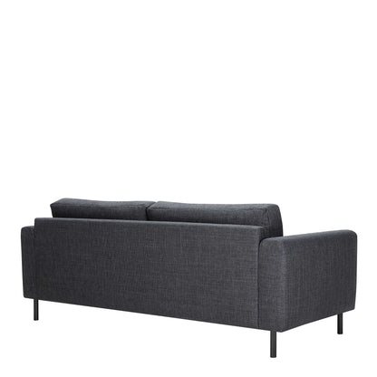 San Sebastian 3 Seater Sofa Upholstered Dark Grey Fabric