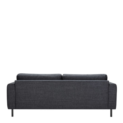 San Sebastian 3 Seater Sofa Upholstered Dark Grey Fabric