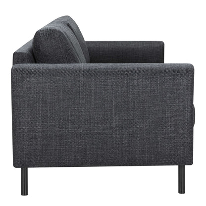 San Sebastian 3 Seater Sofa Upholstered Dark Grey Fabric
