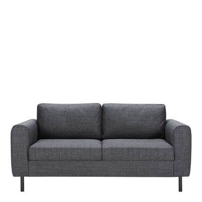 San Sebastian 2 Seater Sofa Upholstered Dark Grey and Basel Fabric