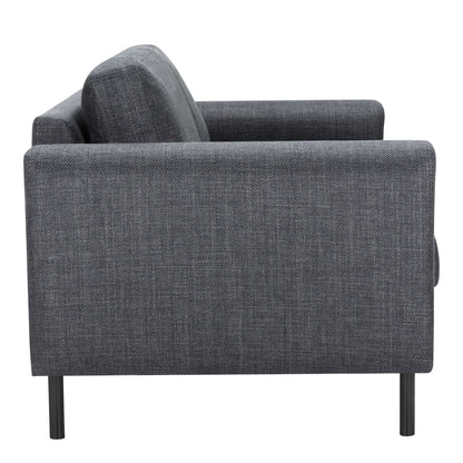 San Sebastian 2 Seater Sofa Upholstered Dark Grey and Basel Fabric