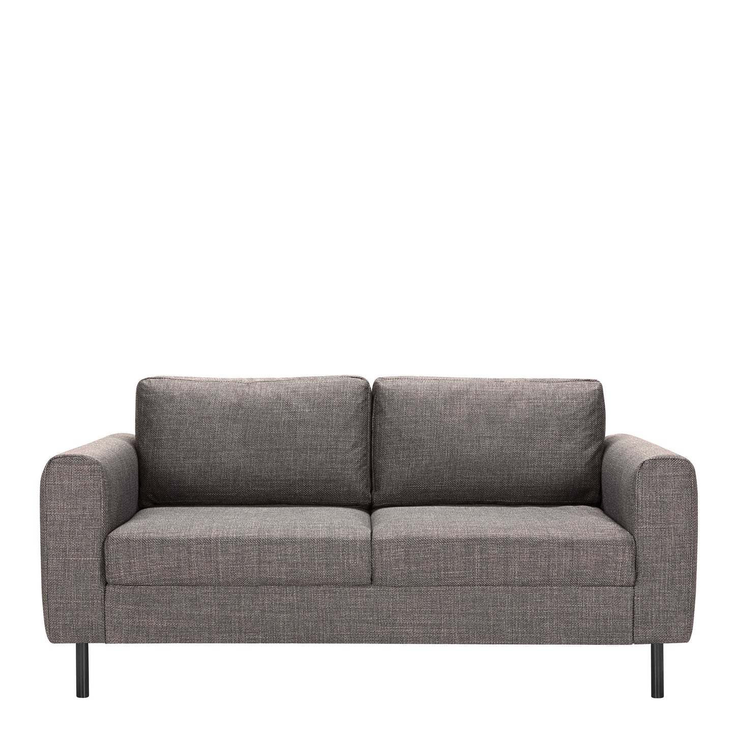 San Sebastian 2 Seater Sofa Upholstered Light Grey Brown Fabric
