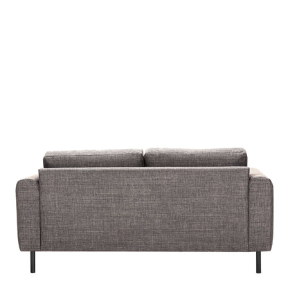 San Sebastian 2 Seater Sofa Upholstered Light Grey Brown Fabric