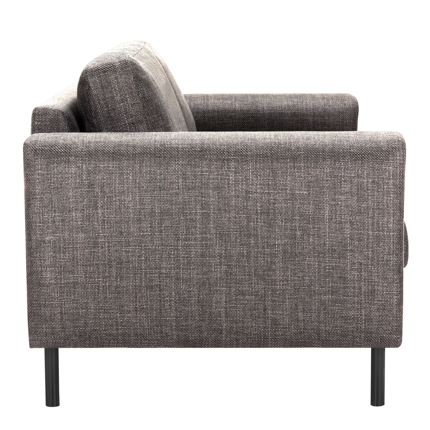 San Sebastian 2 Seater Sofa Upholstered Light Grey Brown Fabric