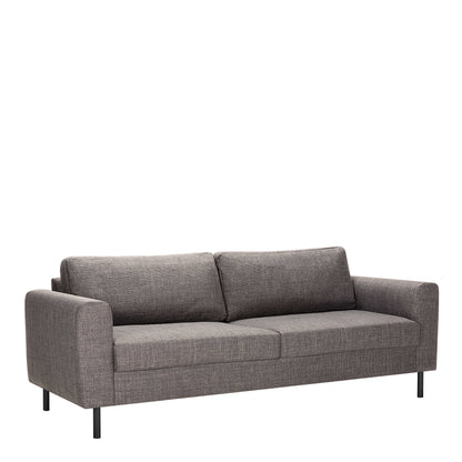 San Sebastian 3 Seater Sofa Upholstered Light Grey Fabric