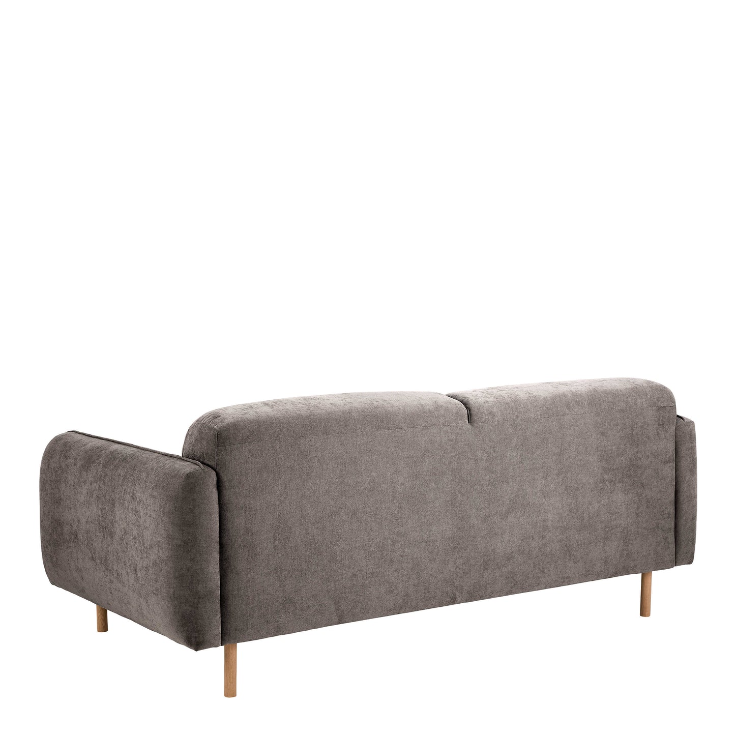 Cambridge 2.5 Seater Sofa in Dusty Brown Fabric Oak Base