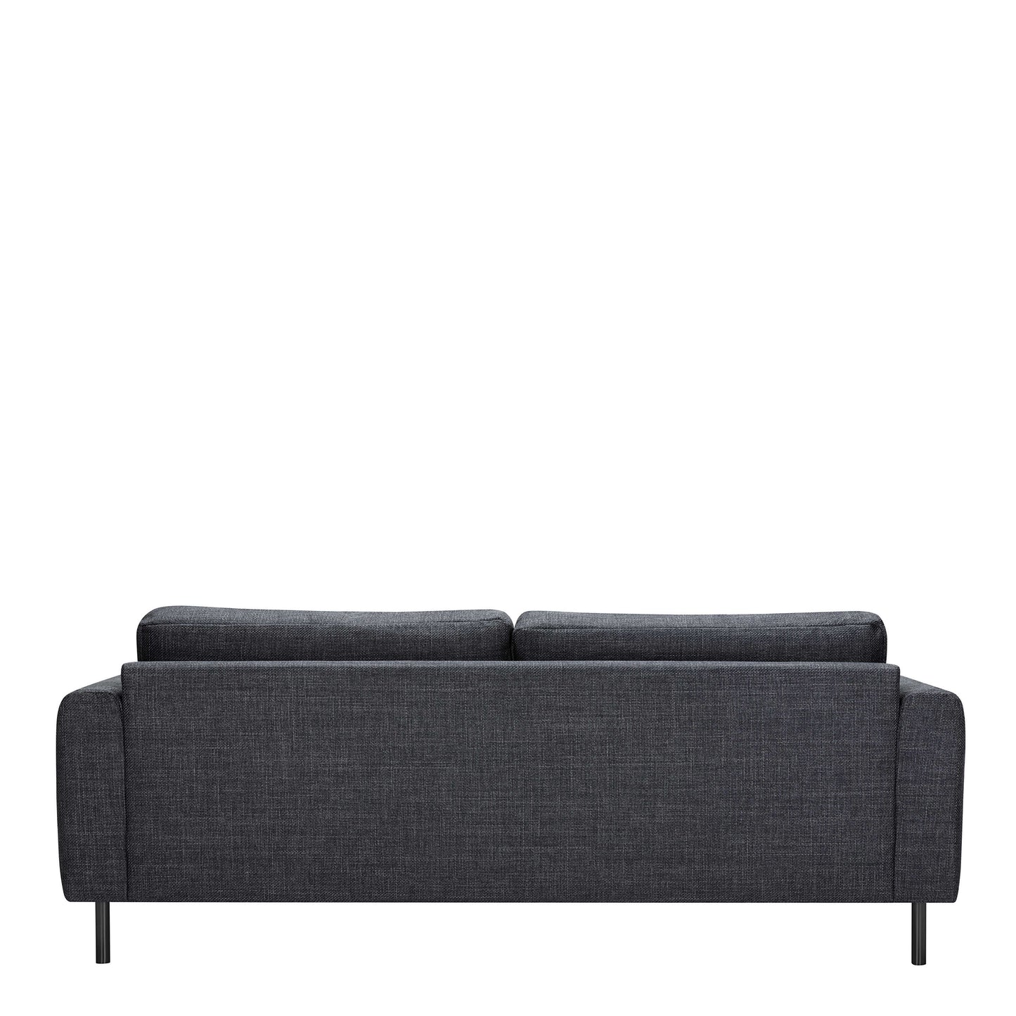 Set of 2 San Sebastian 3 Seater Sofas Upholstered Dark Grey Fabric