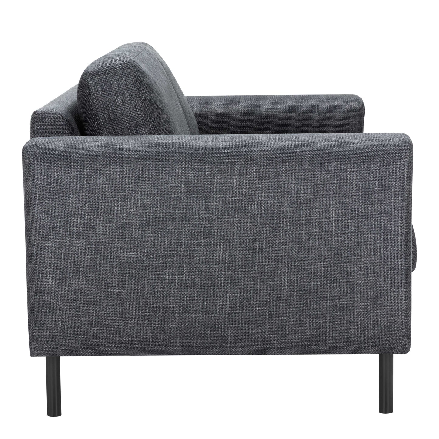 Set of 2 San Sebastian 3 Seater Sofas Upholstered Dark Grey Fabric
