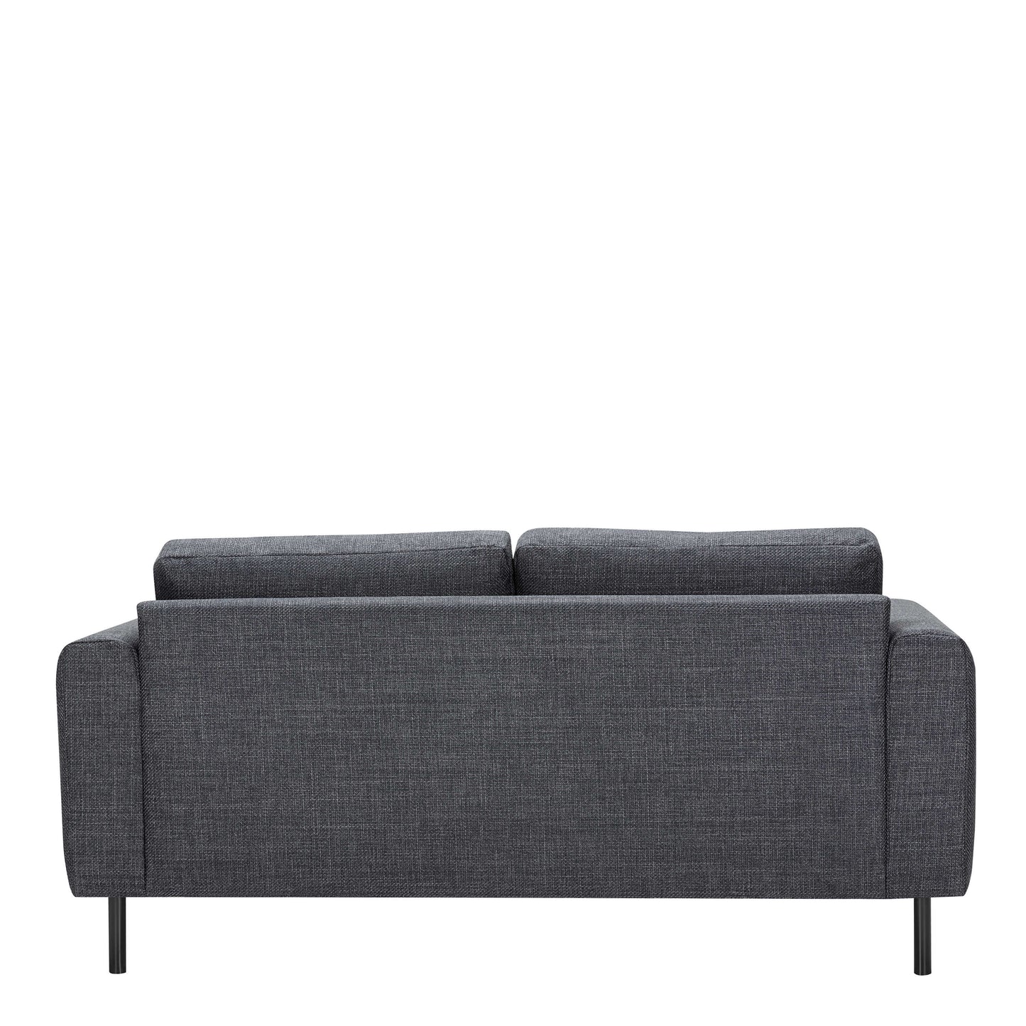 Set of 2 San Sebastian 2 Seater Sofas Upholstered Basel Dark Grey Fabric