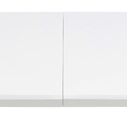 Honeybrook White and Natural Oak Wood Oval Dining Table