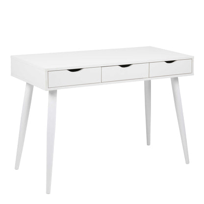 Dresden White Wooden Office Desk 3 Drawers