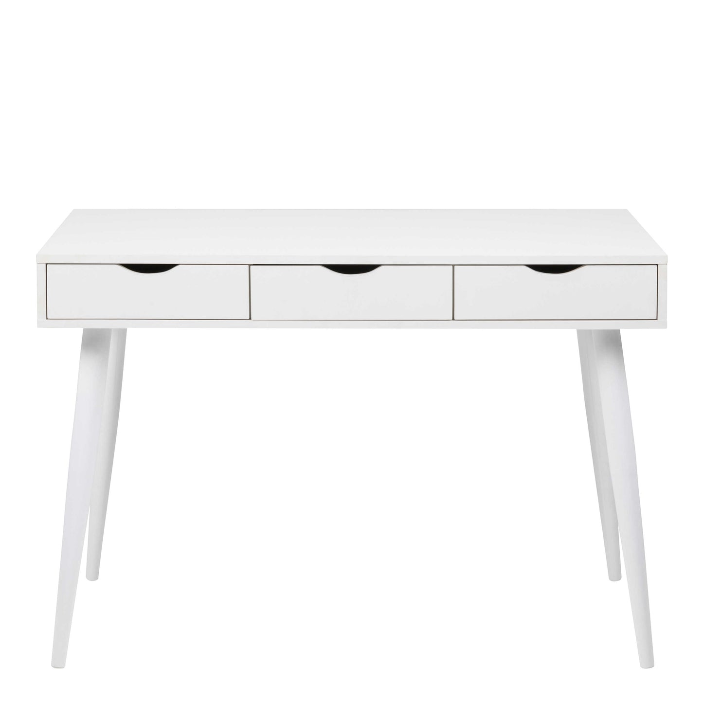 Dresden White Wooden Office Desk 3 Drawers