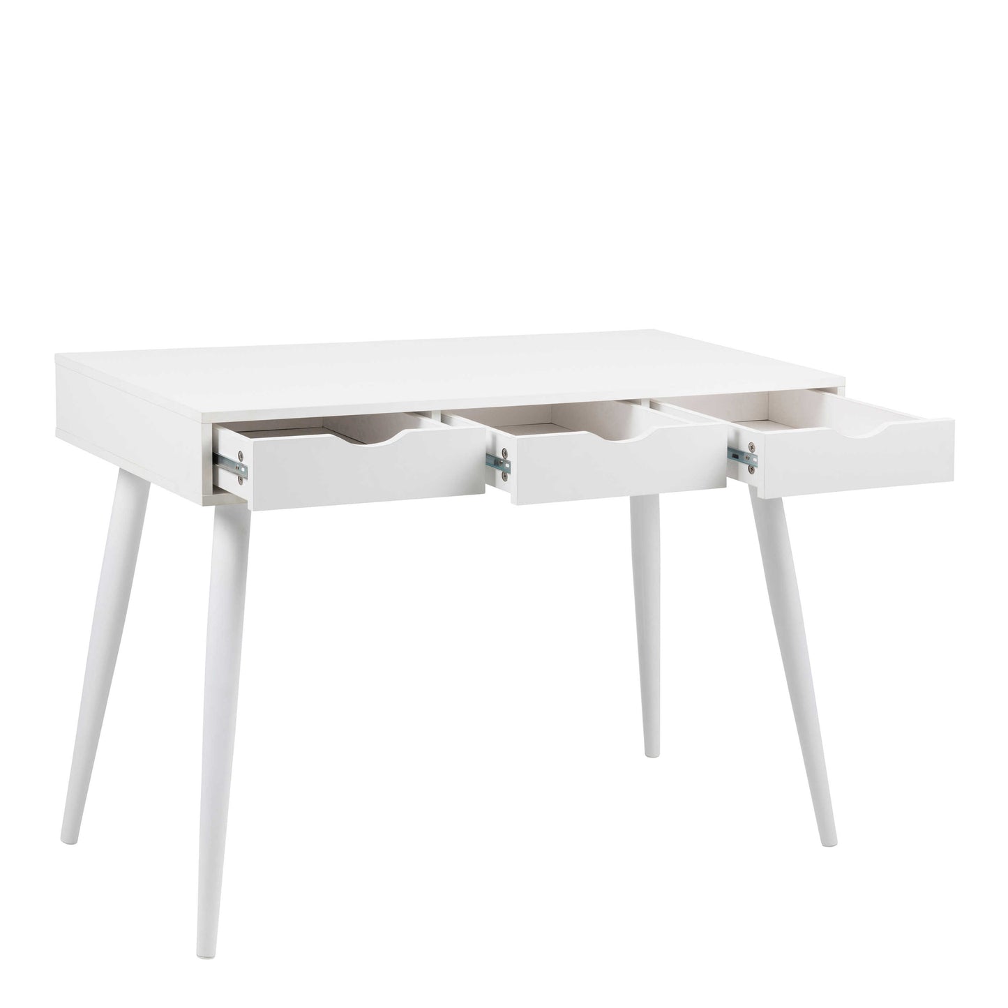 Dresden White Wooden Office Desk 3 Drawers