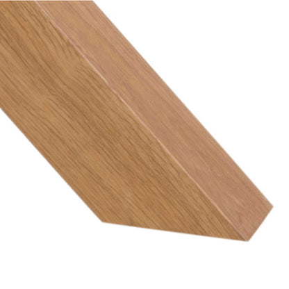 Perth 119cm Clear Glass Round Dining Table Natural Oak Effect Legs