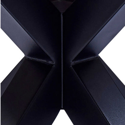 Perth 110cm White Polished Marble Round Dining Table Industrial Black Metal Legs