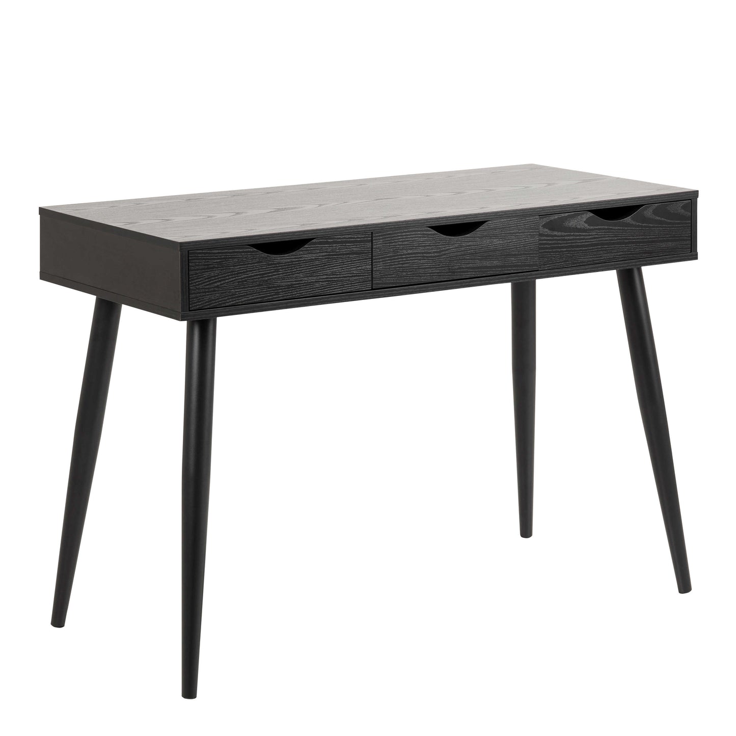 Dresden Black Wooden Office Desk 3 Drawers