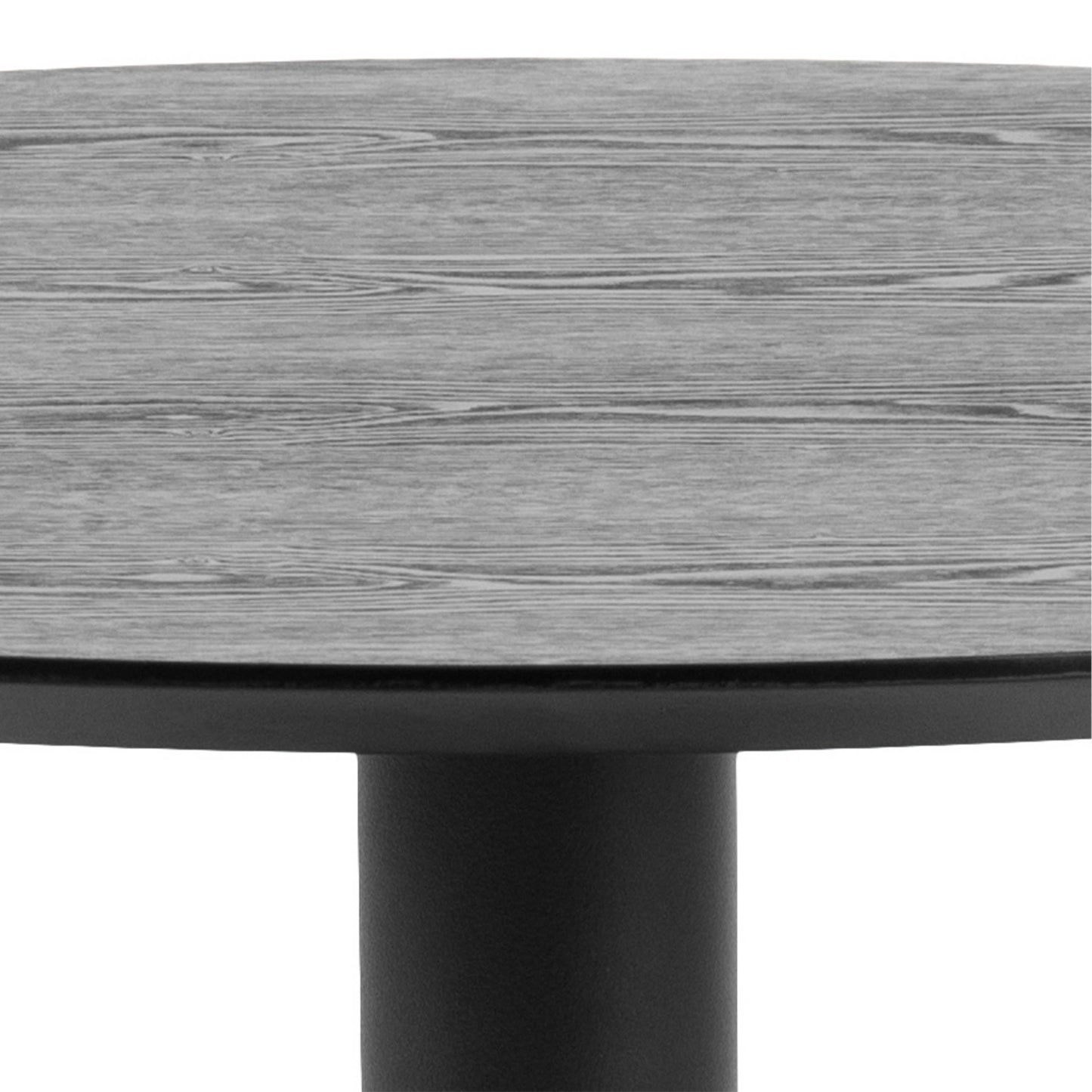 Aars Small Black Marble Effect Round Bar Table Trumpet Base