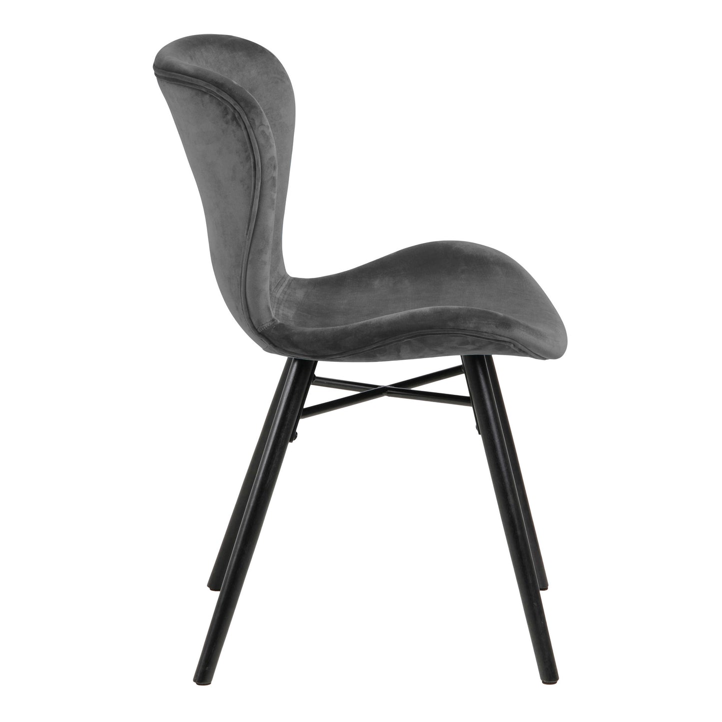 Set of 2 Acorn Dark Grey Upholstered Dining Chairs