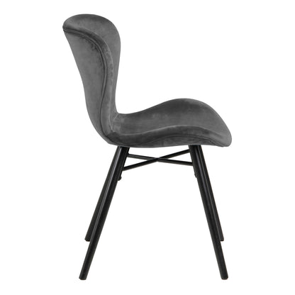 Set of 2 Acorn Dark Grey Upholstered Dining Chairs