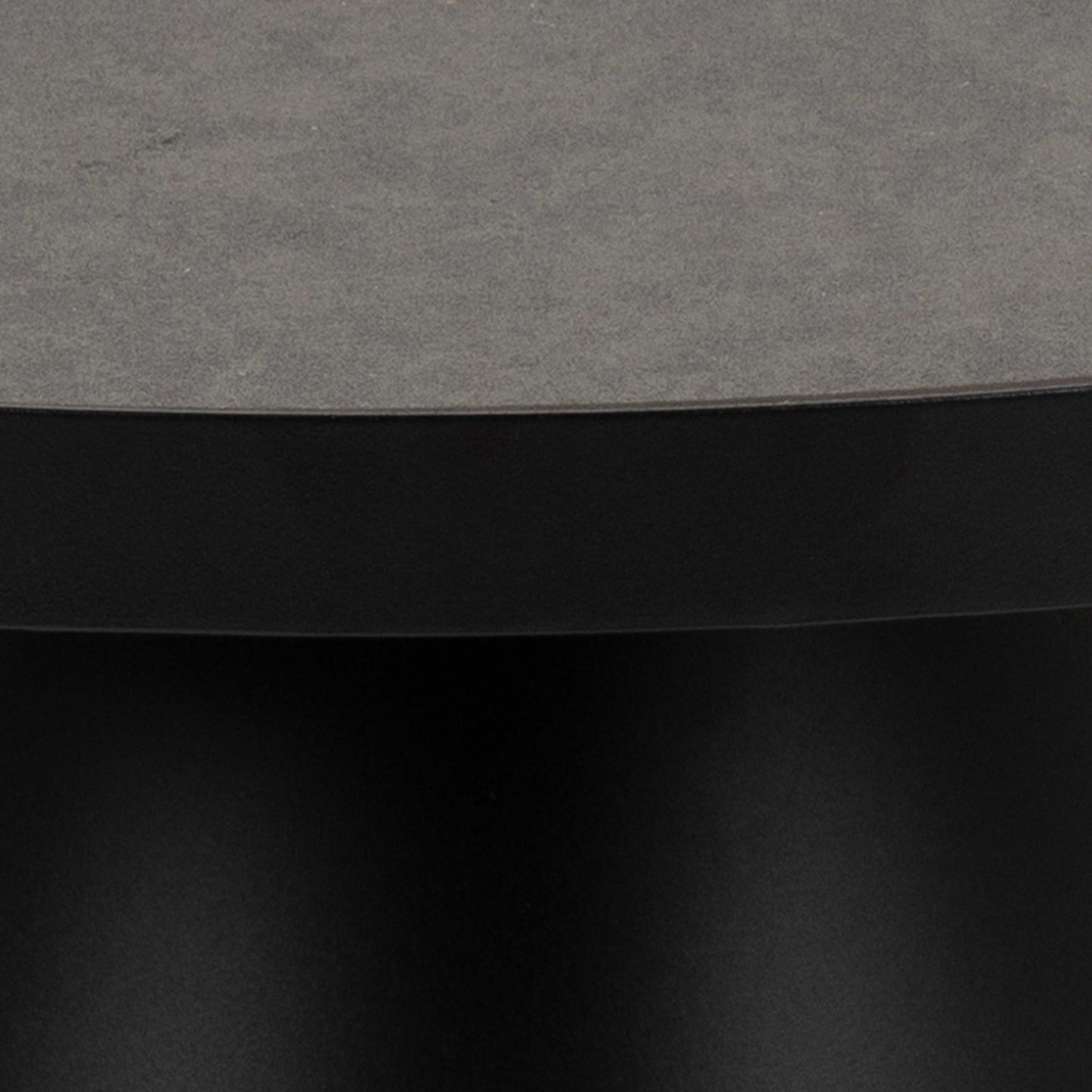 Hamburg Round Black Ceramic Coffee Table Steel Pillar Base