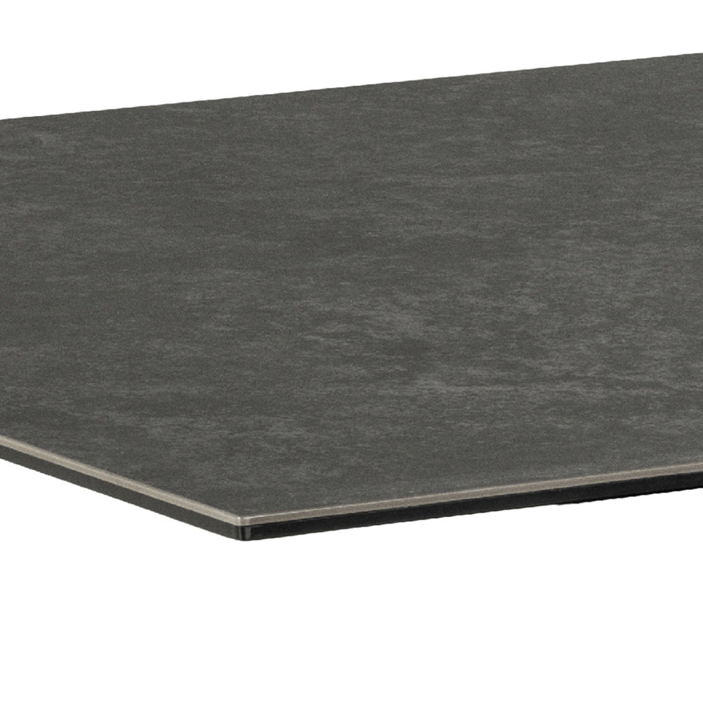 Perth 200cm Black Ceramic Rectangular Dining Table Industrial Black Metal Legs