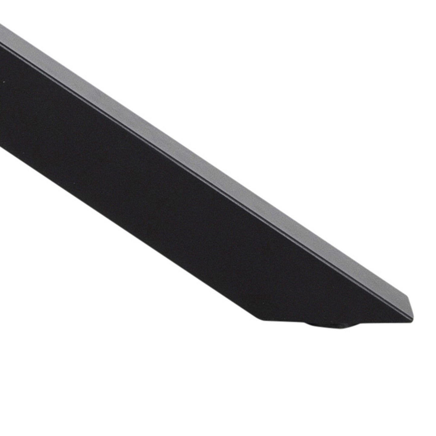 Perth 200cm Black Ceramic Rectangular Dining Table Industrial Black Metal Legs