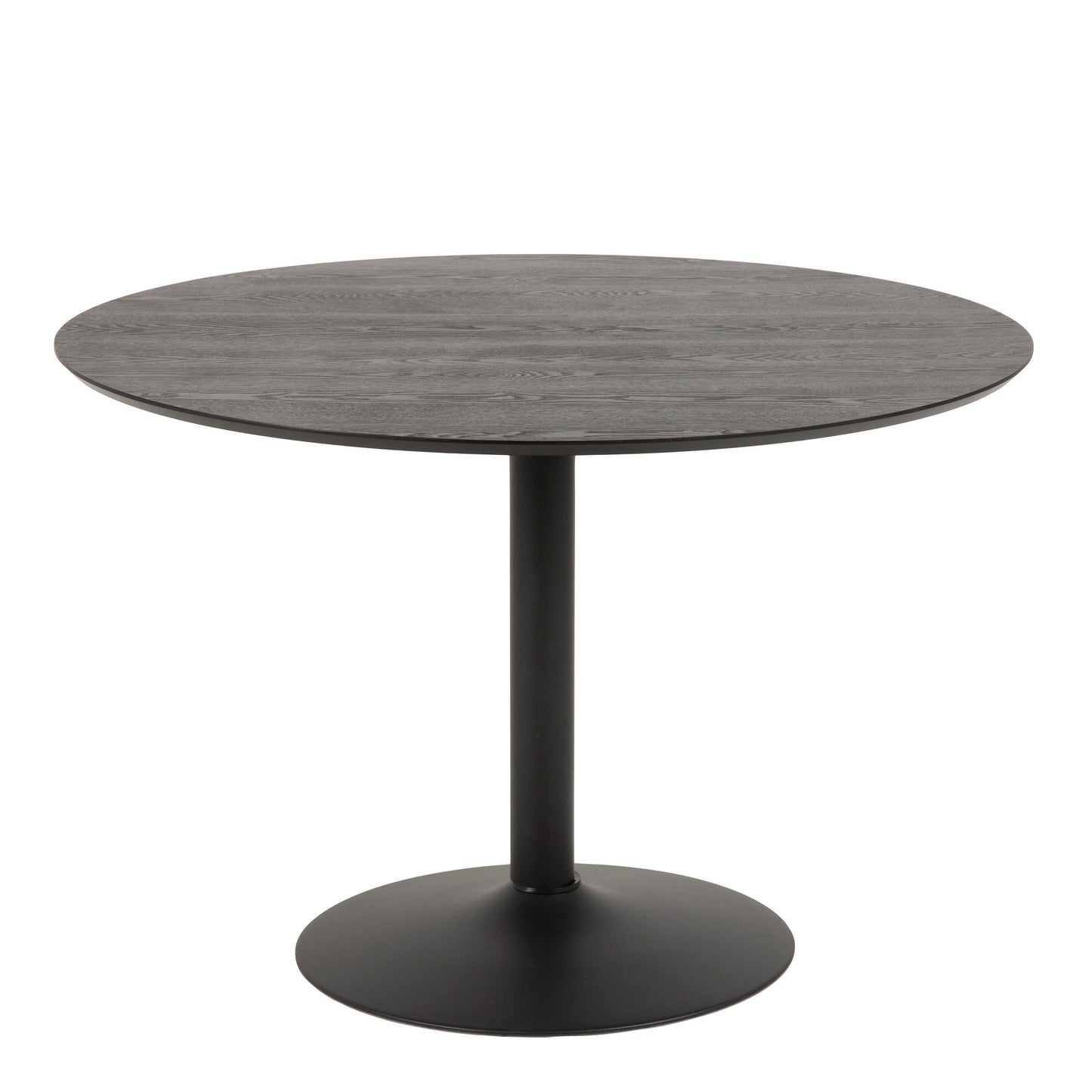 Ibiza 110cm Black Round Dining Table Black Base