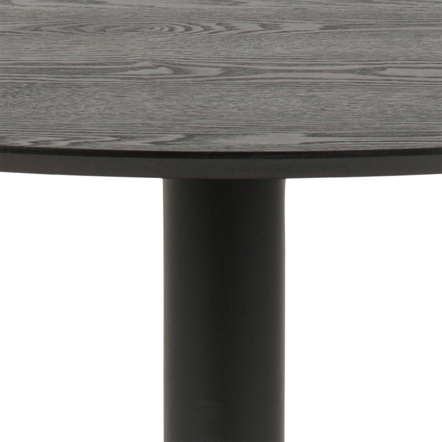 Ibiza 110cm Black Round Dining Table Black Base