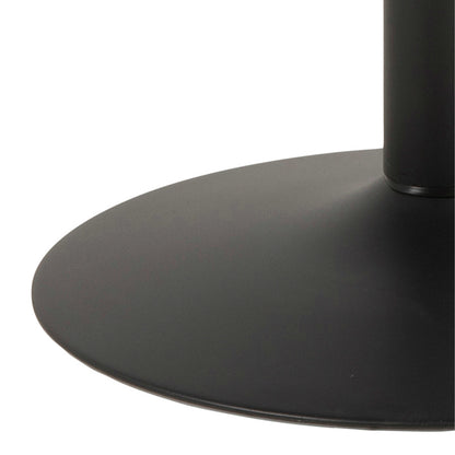 Ibiza 110cm Black Round Dining Table Black Base