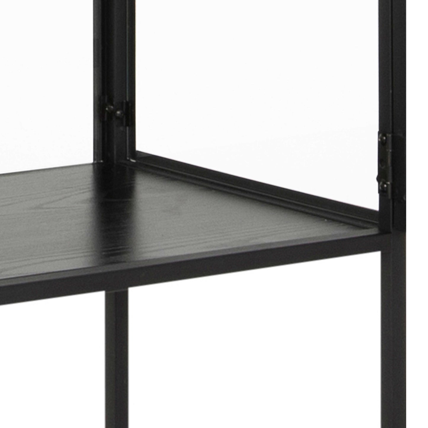 Taipei Tall Black Metal 2 Door Display Bookcase Cabinet