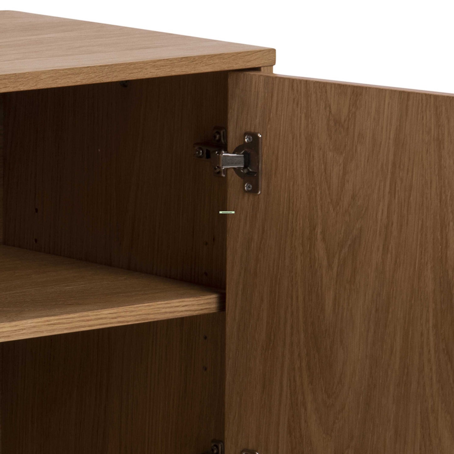 Chevron Herringbone Natural Oak Wood 3 Door Sideboard