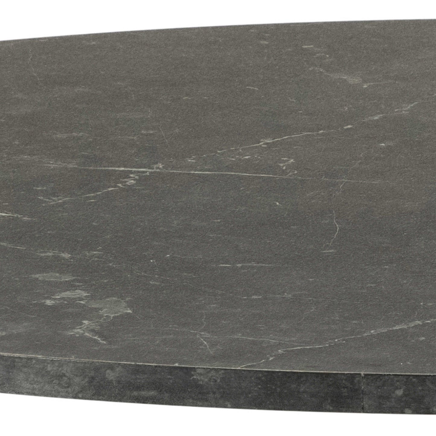 Aars Round Black Marble Effect Dining Table Trumpet Base