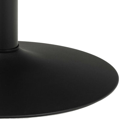 Aars Round Black Marble Effect Dining Table Trumpet Base