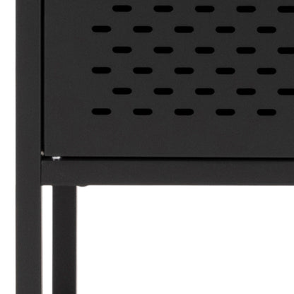 Graz Matt Black Metal Cabinet 2 Doors