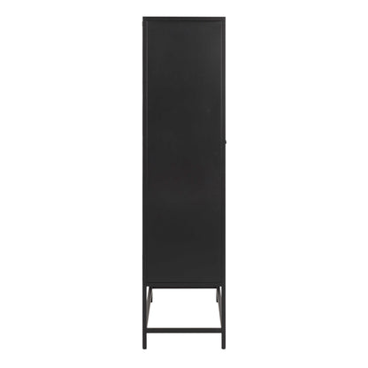 Graz Matt Black Metal Cabinet 2 Doors