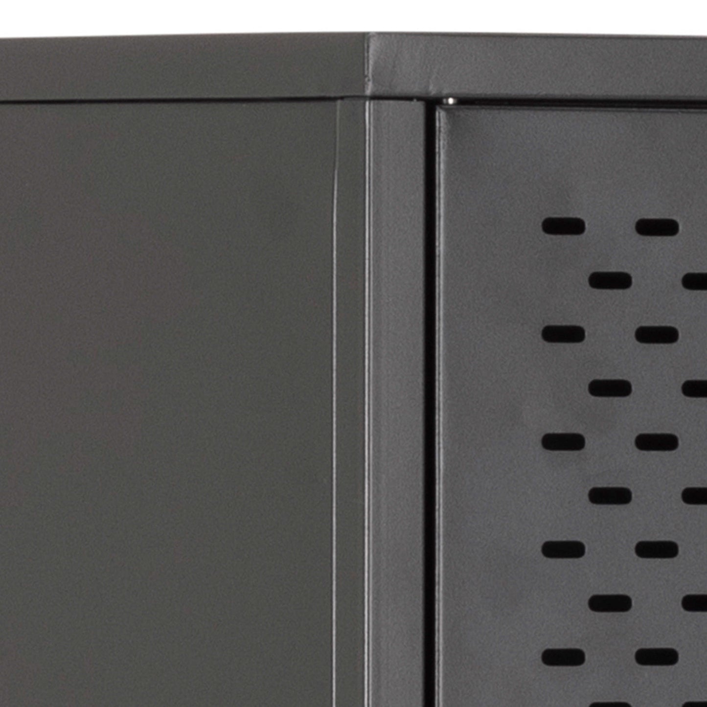 Graz Matt Black Metal Cabinet 2 Doors