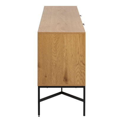 Kalundborg Wild Oak Wood Panelled Sideboard 2 Doors 1 Drawer