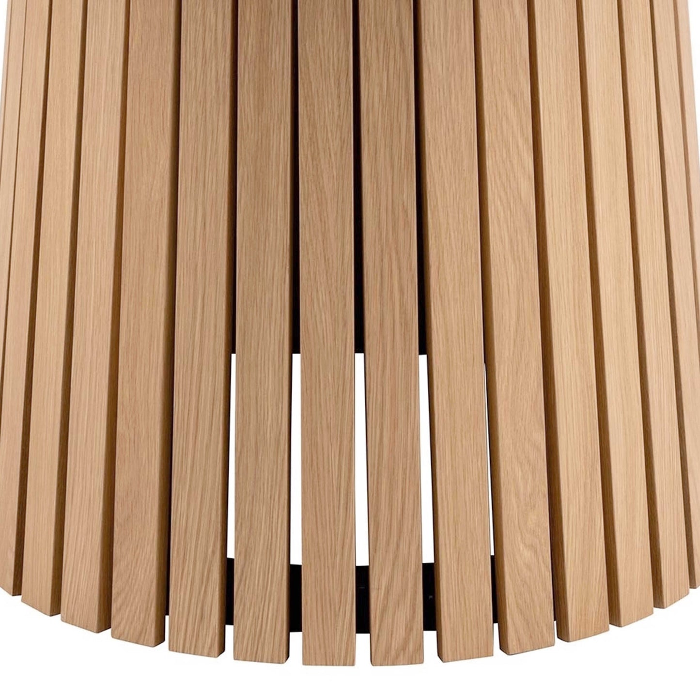 Twillbury Round Oak Dining Table Slatted Base