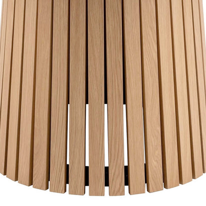 Twillbury Round Oak Dining Table Slatted Base