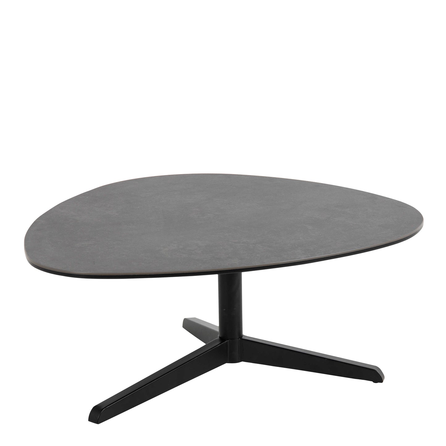 Brackenhill 85cm Black Ceramic Leaf Shaped Coffee Table