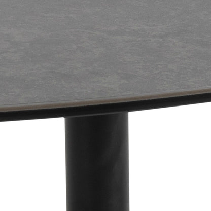 Brackenhill 85cm Black Ceramic Leaf Shaped Coffee Table
