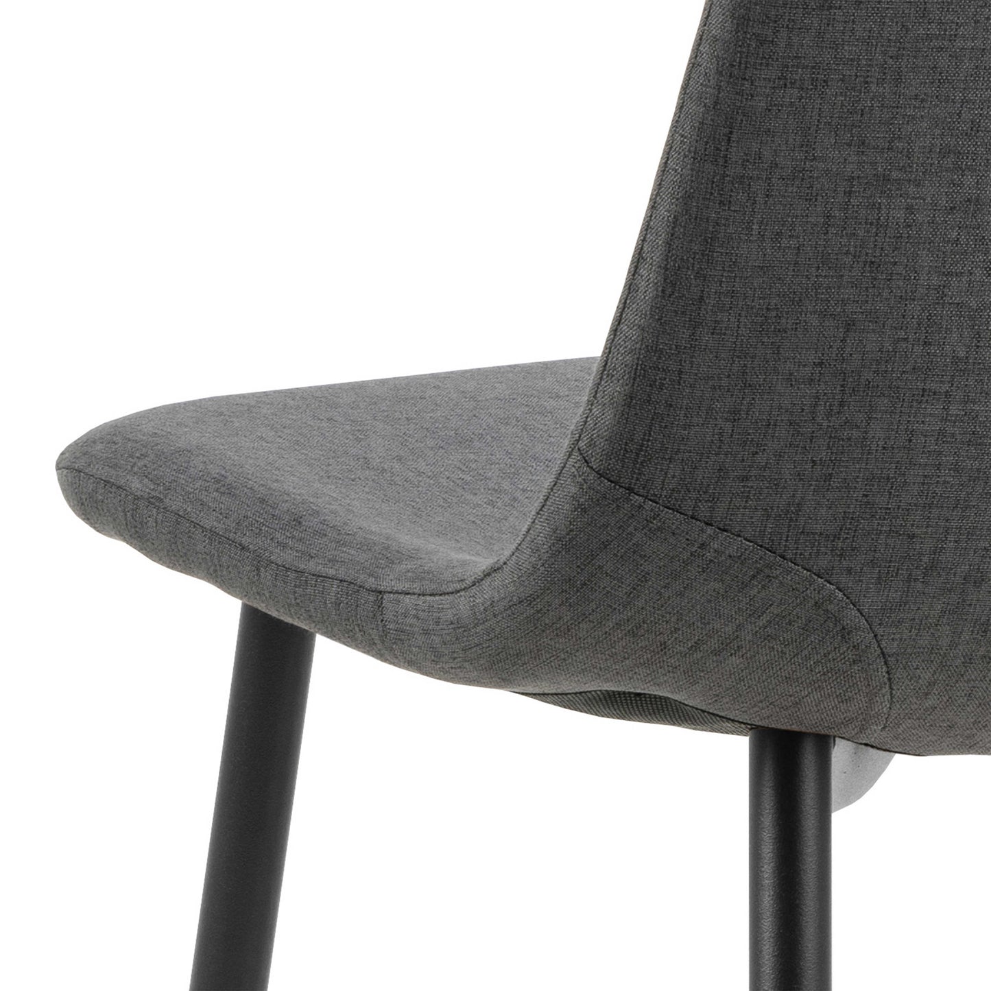 Mombasa Black Ceramic Round Dining Table + 4 Dining Chair in Light Grey